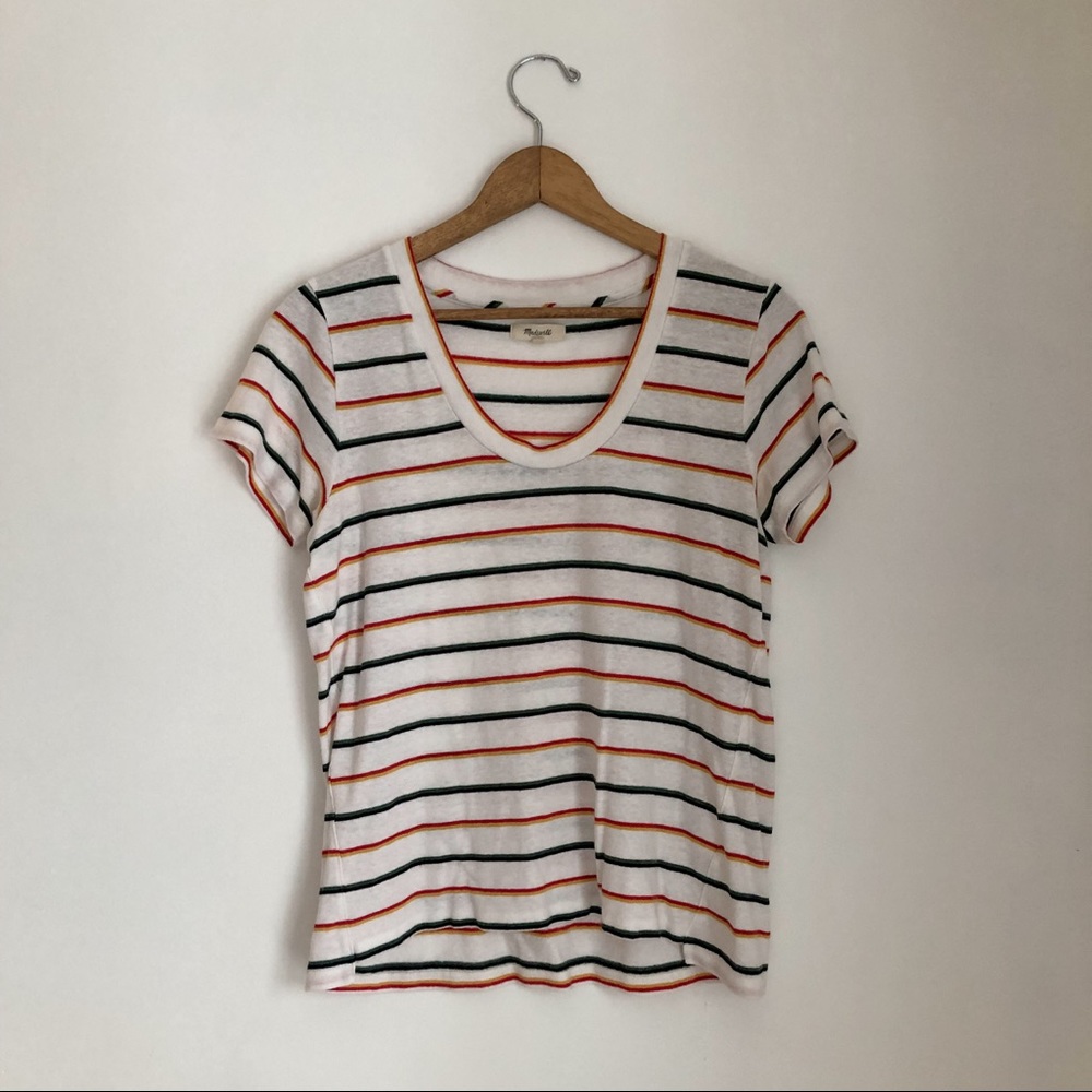 Madewell Striped Scoop Neck Tee